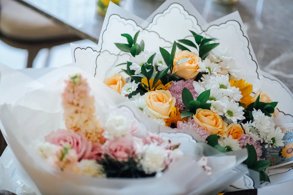 Flowers prepared for a private event